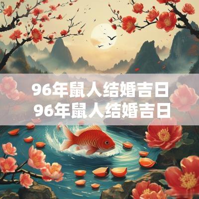 96年鼠人结婚吉日 96年鼠人结婚吉日有哪些