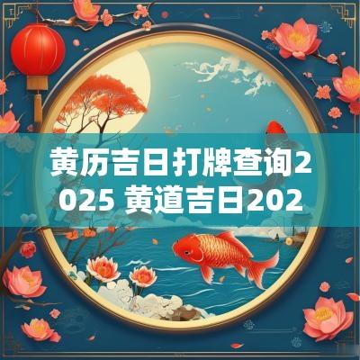 黄历吉日打牌查询2025 黄道吉日2025年老黄历查询