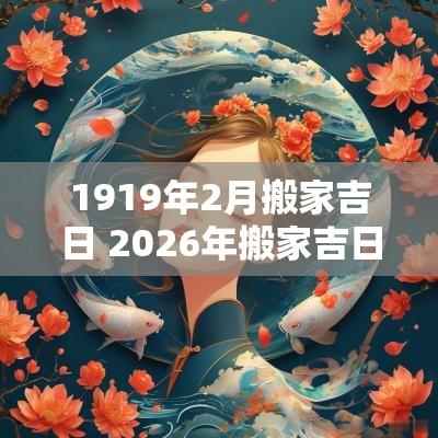 1919年2月搬家吉日 2026年搬家吉日