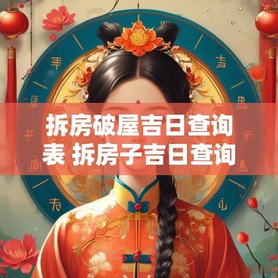 拆房破屋吉日查询表 拆房子吉日查询