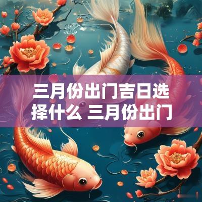 三月份出门吉日选择什么 三月份出门哪天好