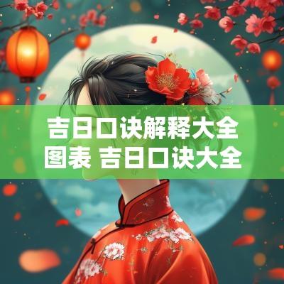 吉日口诀解释大全图表 吉日口诀大全