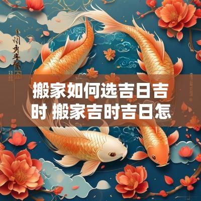 搬家如何选吉日吉时 搬家吉时吉日怎么选