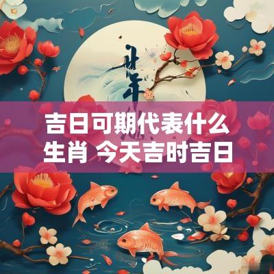 吉日可期代表什么生肖 今天吉时吉日是什么生肖