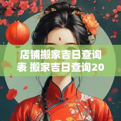 店铺搬家吉日查询表 搬家吉日查询2025