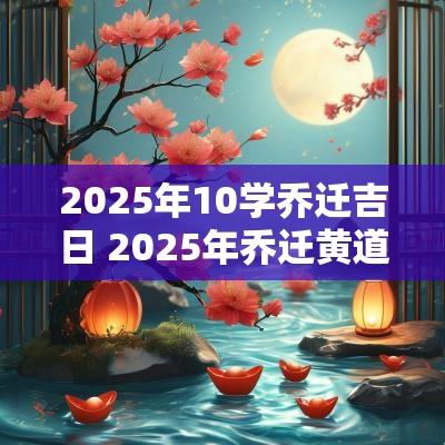 2025年10学乔迁吉日 2025年乔迁黄道吉日