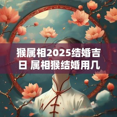 猴属相2025结婚吉日 属相猴结婚用几月