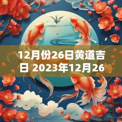 12月份26日黄道吉日 2025年12月26日黄道吉日查询表