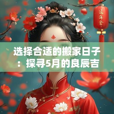 选择合适的搬家日子：探寻5月的良辰吉日