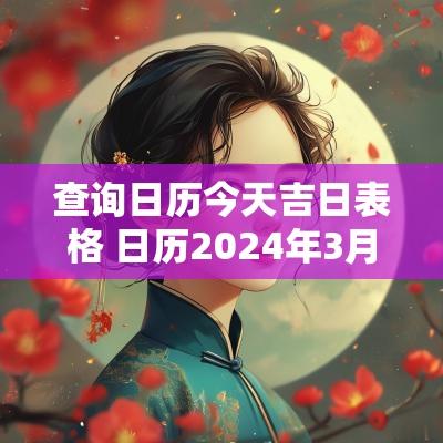 查询日历今天吉日表格 日历2025年3月黄道吉日查询表格
