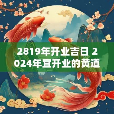 2819年开业吉日 2026年宜开业的黄道吉日