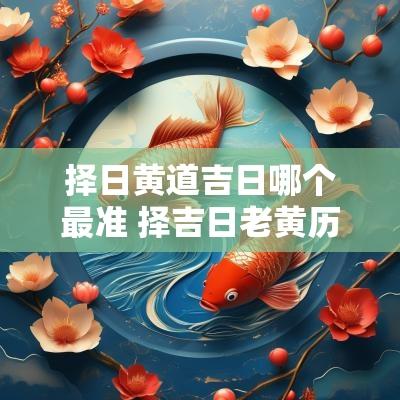 择日黄道吉日哪个最准 择吉日老黄历