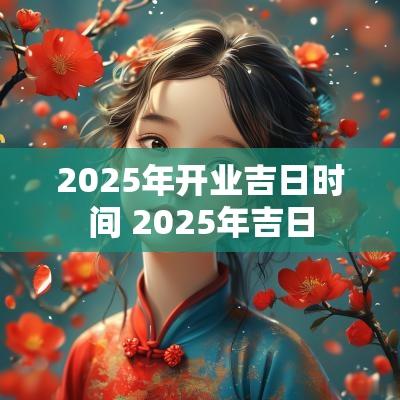 2025年开业吉日时间 2025年吉日