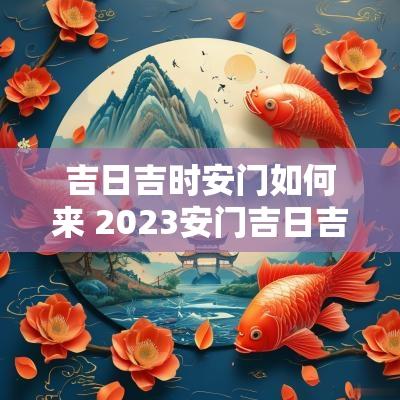 吉日吉时安门如何来 2025安门吉日吉时查询大全