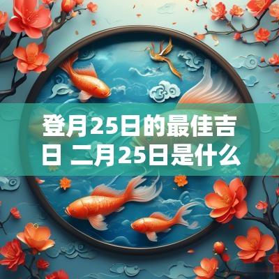 登月25日的最佳吉日 二月25日是什么星座