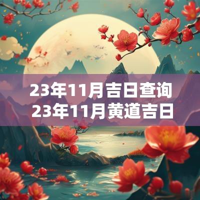 23年11月吉日查询 23年11月黄道吉日查询搬家
