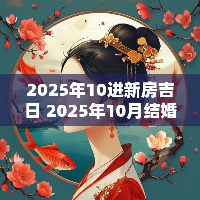 2025年10进新房吉日 2025年10月结婚黄道吉日