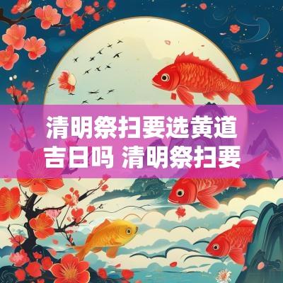 清明祭扫要选黄道吉日吗 清明祭扫要选黄道吉日吗请问