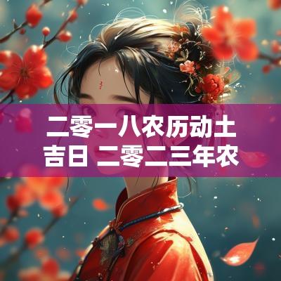 二零一八农历动土吉日 二零二三年农历二月动土吉日