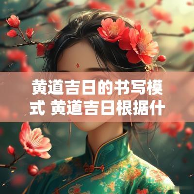 黄道吉日的书写模式 黄道吉日根据什么原理