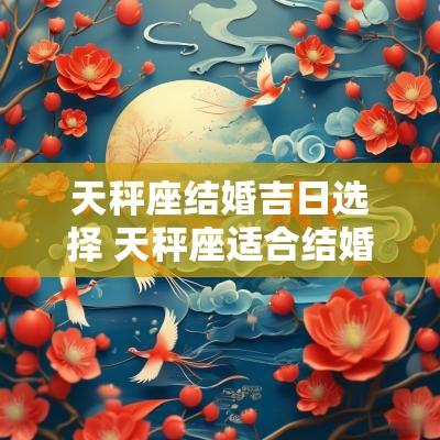 天秤座结婚吉日选择 天秤座适合结婚的日子