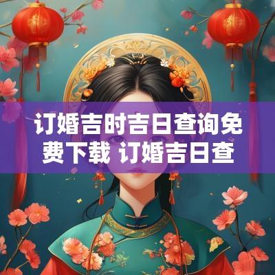 订婚吉时吉日查询免费下载 订婚吉日查询2025年
