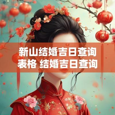 新山结婚吉日查询表格 结婚吉日查询2025年