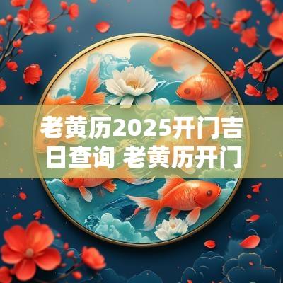 老黄历2025开门吉日查询 老黄历开门吉日查询