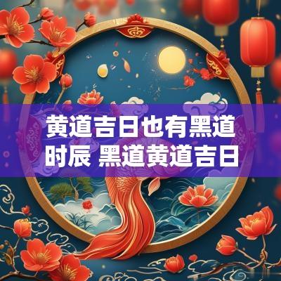 黄道吉日也有黑道时辰 黑道黄道吉日表