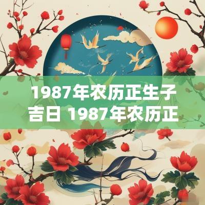 1987年农历正生子吉日 1987年农历正月是什么命