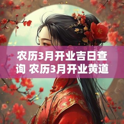 农历3月开业吉日查询 农历3月开业黄道吉日