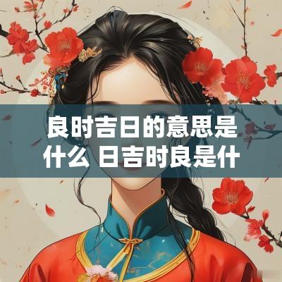 良时吉日的意思是什么 日吉时良是什么意思