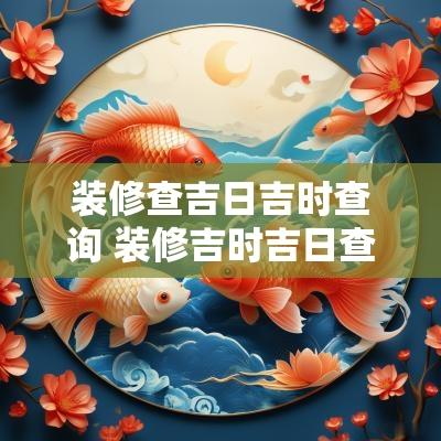 装修查吉日吉时查询 装修吉时吉日查询老黄历