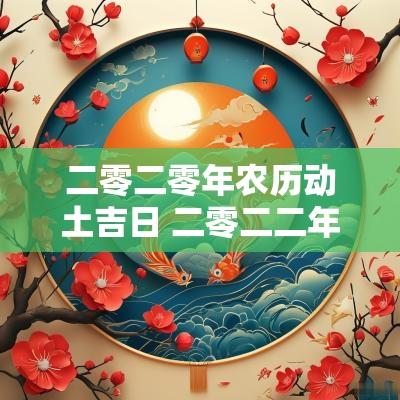 二零二零年农历动土吉日 二零二二年农历七月提车日