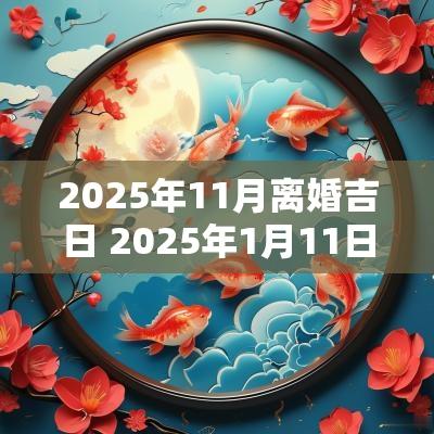 2025年11月离婚吉日 2025年1月11日结婚黄道吉日