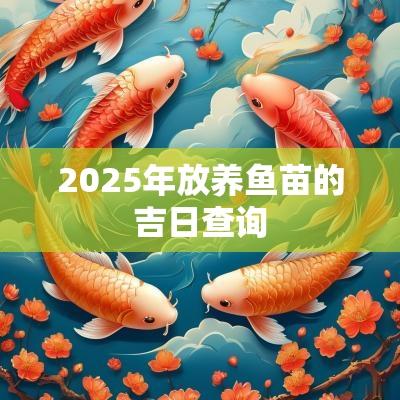 2025年放养鱼苗的吉日查询