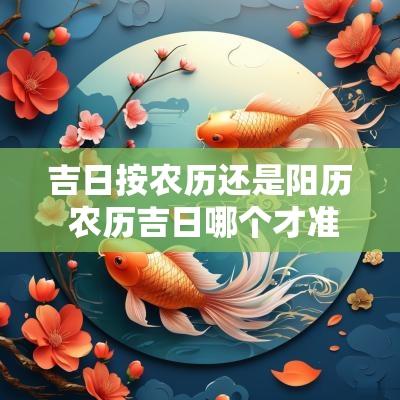 吉日按农历还是阳历 农历吉日哪个才准