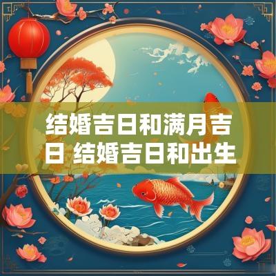 结婚吉日和满月吉日 结婚吉日和出生月份