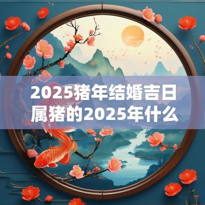 2025猪年结婚吉日 属猪的2025年什么月份结婚