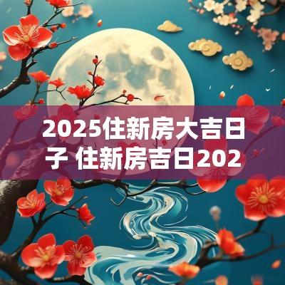 2025住新房大吉日子 住新房吉日2025年