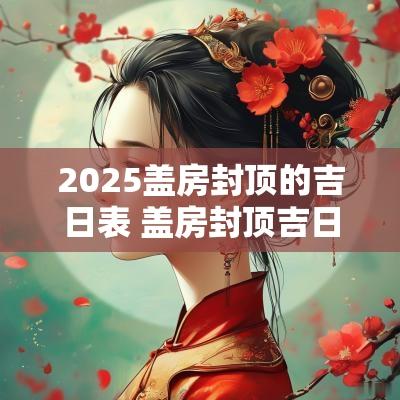 2025盖房封顶的吉日表 盖房封顶吉日