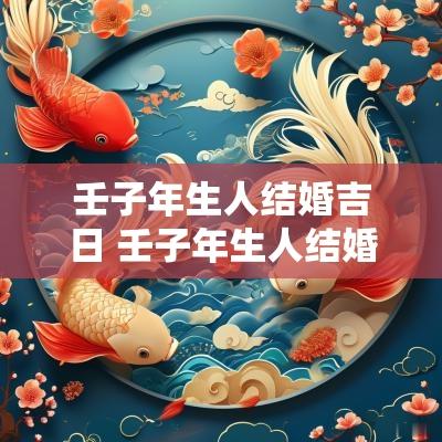 壬子年生人结婚吉日 壬子年生人结婚吉日是哪几天