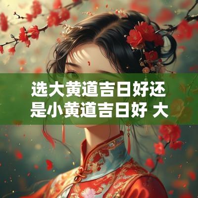 选大黄道吉日好还是小黄道吉日好 大黄道吉日怎么推算
