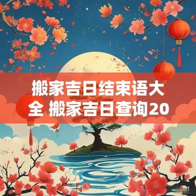 搬家吉日结束语大全 搬家吉日查询2025年黄道吉日
