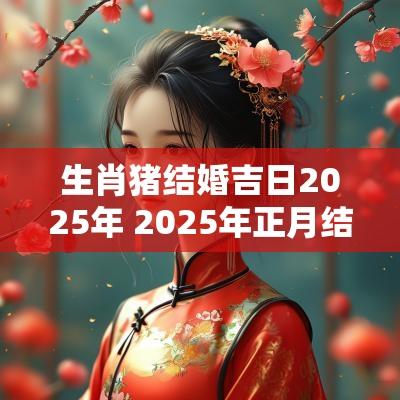 生肖猪结婚吉日2025年 2025年正月结婚吉日查询