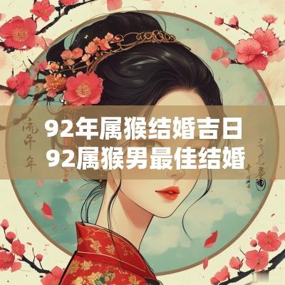 92年属猴结婚吉日 92属猴男最佳结婚年龄