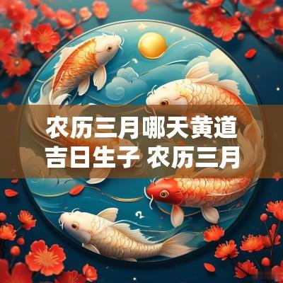 农历三月哪天黄道吉日生子 农历三月初六是黄道吉日吗