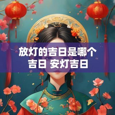 放灯的吉日是哪个吉日 安灯吉日