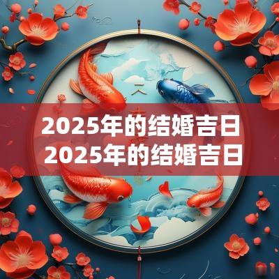 2025年的结婚吉日 2025年的结婚吉日有哪些