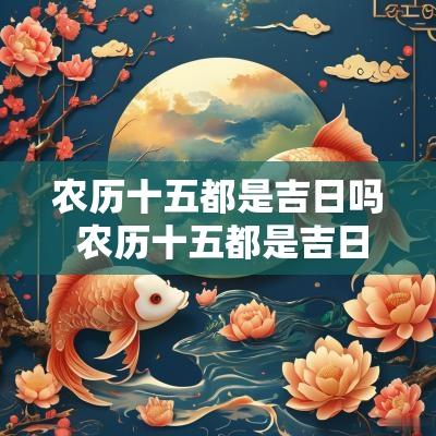 农历十五都是吉日吗 农历十五都是吉日吗怎么算
